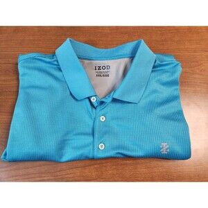 Izod Men's Short Sleeve Golf Polo Shirt Blue Size XXXL